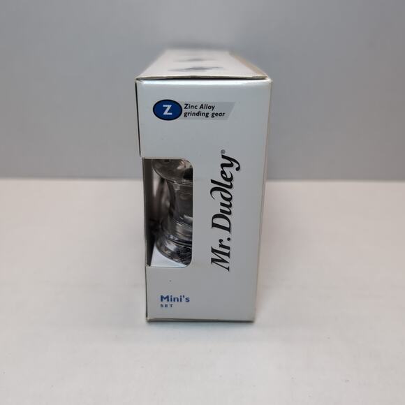 Mr Dudley Mini Set of Salt & Pepper Mill Grinder Acrylic Lucite - Picture 6 of 10